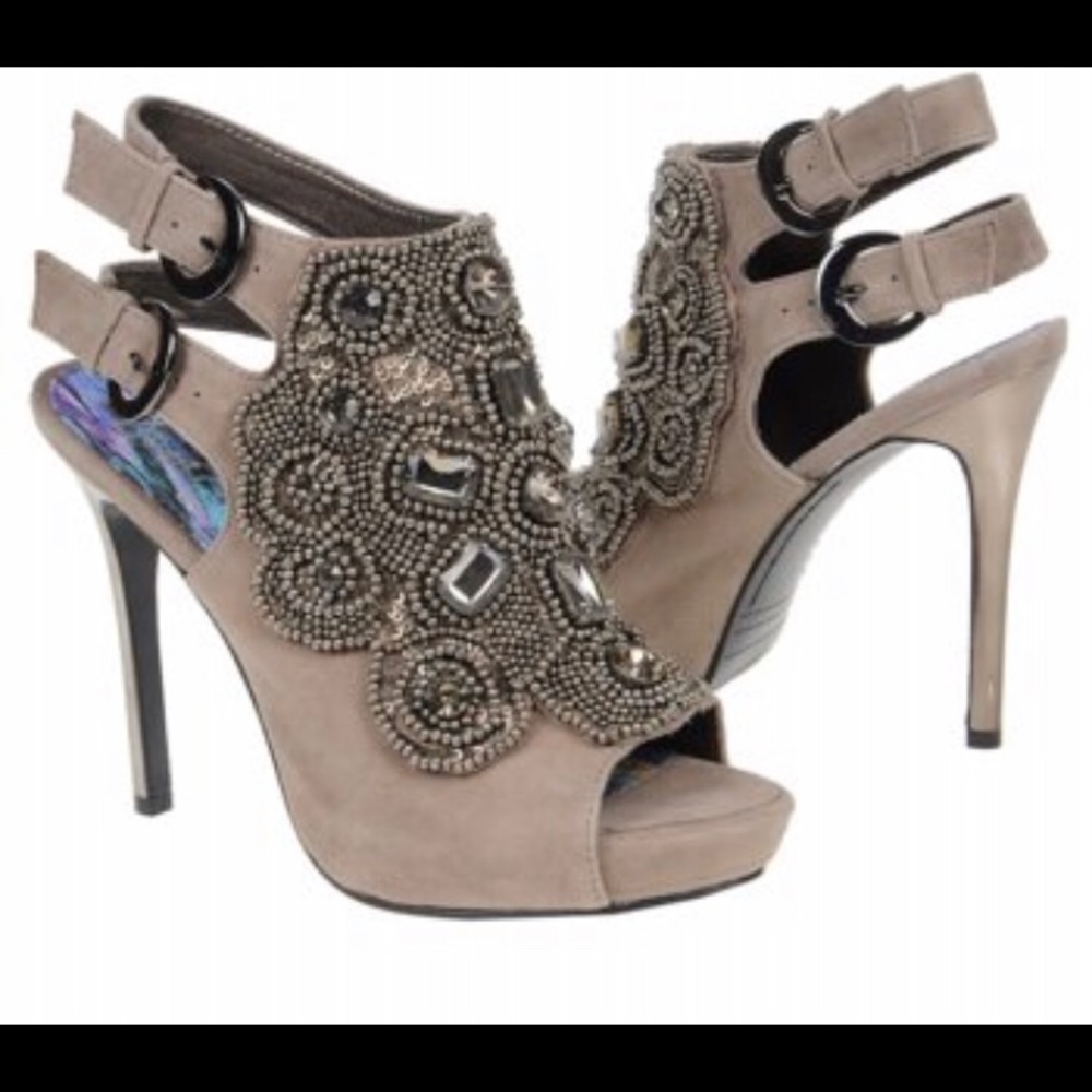 Worn once Sam Edelman Quinly beaded tan pump 8.5